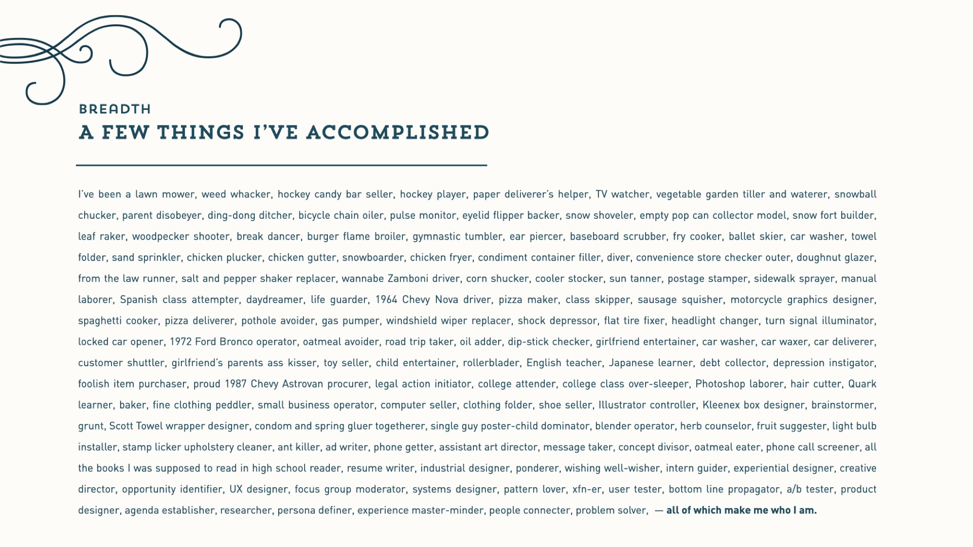 A few things I've accomplished
