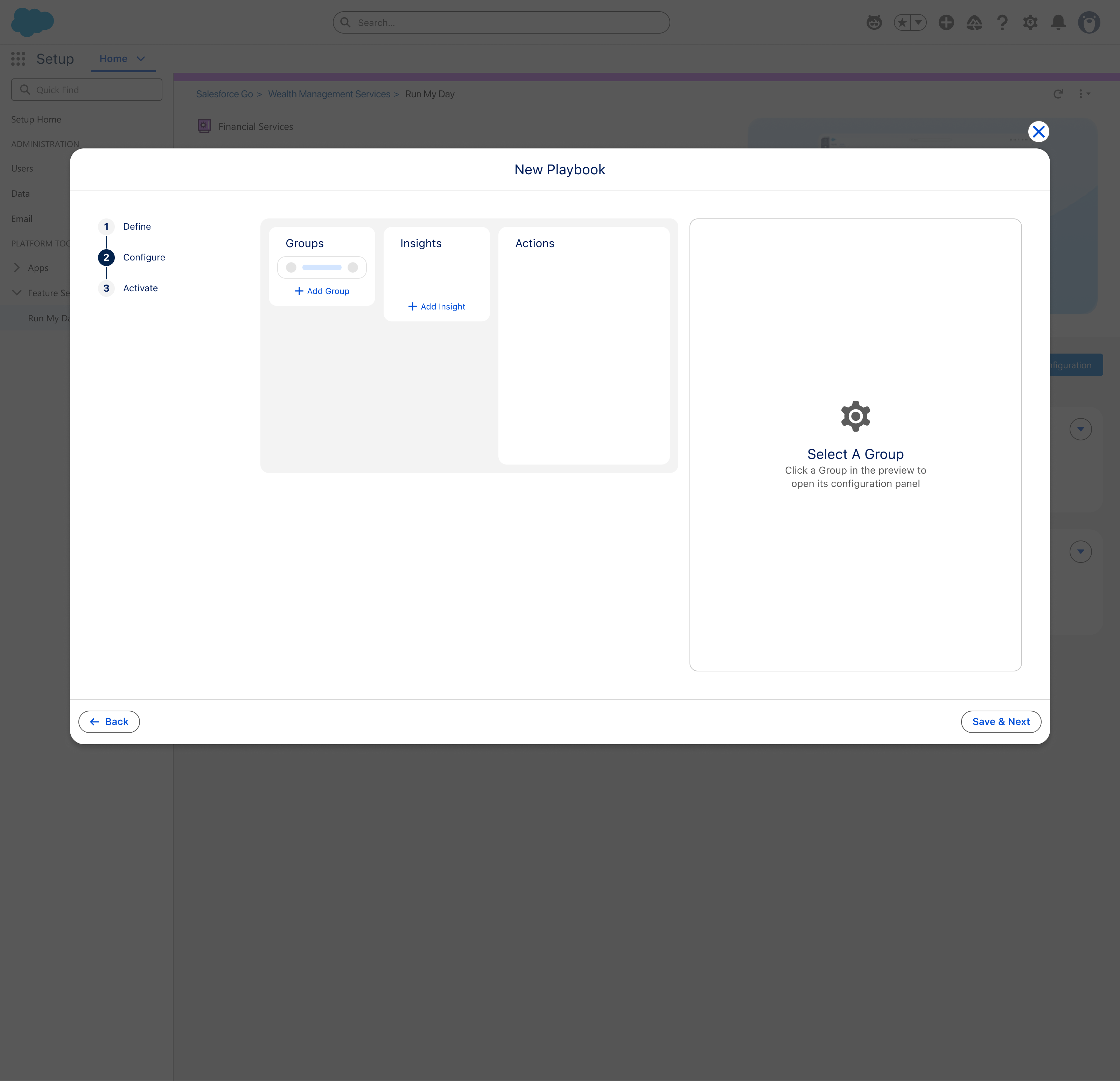 Configure